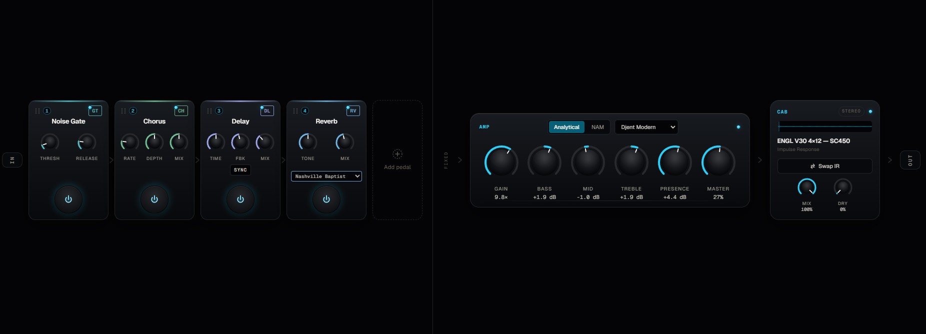 Axion session screenshot — Repent atmospheric rhythm chain